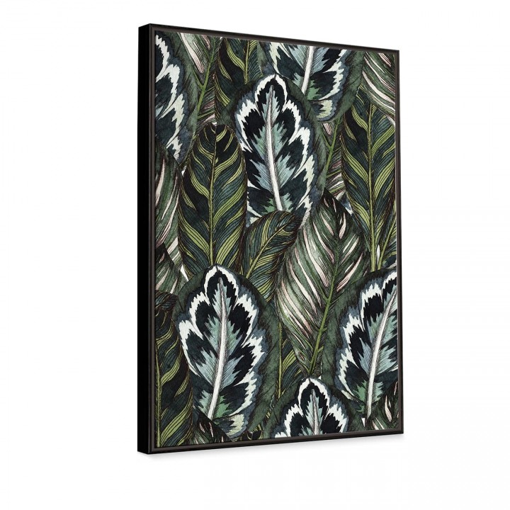 Obraz liście 69x99 cm zielone liście maranty reprodukcja malarstwa